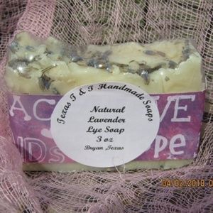 Natural Lavender Old Fashion Lye Soap 3oz bars